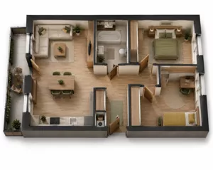 Mieszkanie trzypokojowe 62,00 m², Łódź, Sprzedaż