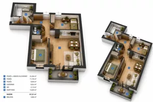 Mieszkanie trzypokojowe 68,00 m², Łódź, Śródmieście, Mielczarskiego, Sprzedaż