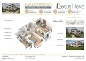 Mieszkanie czteropokojowe 90,00 m², Katowice, Piotrowice-Ochojec, Bukszpanowa, Sprzedaż