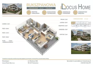 Mieszkanie czteropokojowe 110,00 m², Katowice, Piotrowice-Ochojec, Bukszpanowa, Sprzedaż