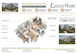 Mieszkanie czteropokojowe 90,00 m², Katowice, Piotrowice-Ochojec, Bukszpanowa, Sprzedaż