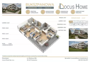 Mieszkanie czteropokojowe 110,00 m², Katowice, Piotrowice-Ochojec, Bukszpanowa, Sprzedaż