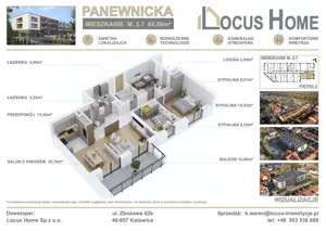 Mieszkanie czteropokojowe 85,00 m², Katowice, Ligota-Panewniki, Ligota, Panewniki, Sprzedaż