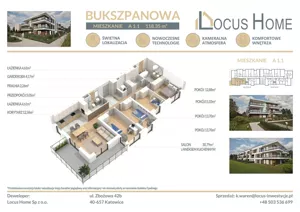 Mieszkanie pięciopokojowe 118,00 m², Katowice, Piotrowice-Ochojec, Bukszpanowa, Sprzedaż