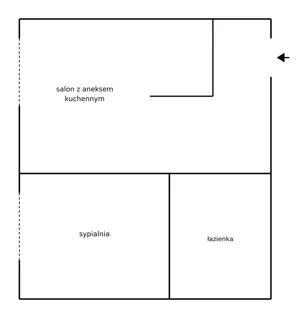 Mieszkanie dwupokojowe 27,00 m², Warszawa, Stefana Bryły, Sprzedaż