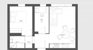 Mieszkanie trzypokojowe 41,50 m², Warszawa, Aleja Władysława Reymonta, Sprzedaż