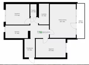 Mieszkanie trzypokojowe 69,00 m², Warszawa, Edwarda Warchałowskiego, Sprzedaż