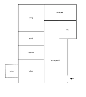 Mieszkanie trzypokojowe 54,00 m², Warszawa, Klaudyny, Sprzedaż