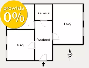 Mieszkanie dwupokojowe 47,00 m², Wrocław, Ołbin, kard. Stefana Wyszyńskiego, Sprzedaż