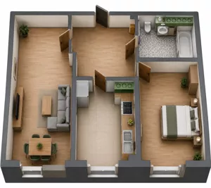 Mieszkanie dwupokojowe 40,56 m², Gdańsk, Przymorze, Przymorze Małe, Czerwony Dwór, Sprzedaż