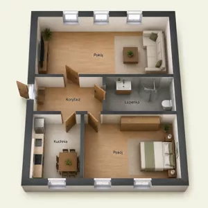 Mieszkanie dwupokojowe 43,79 m², Gdańsk, Przymorze, Kołobrzeska, Sprzedaż