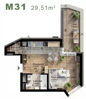 Mieszkanie jednopokojowe 29,51 m², Kraków, Czyżyny, Śliwkowa, Sprzedaż