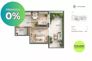 Mieszkanie dwupokojowe 38,98 m², Warszawa, Włochy, Popularna 35, Sprzedaż
