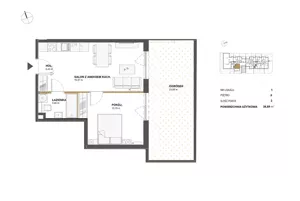 Mieszkanie dwupokojowe 38,89 m², Warszawa, Włochy, Sprzedaż