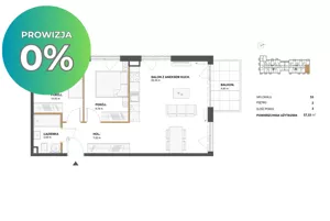 Mieszkanie trzypokojowe 57,33 m², Warszawa, Włochy, Sprzedaż