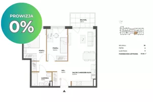 Mieszkanie trzypokojowe 57,33 m², Warszawa, Włochy, Sprzedaż