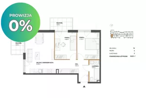 Mieszkanie trzypokojowe 58,05 m², Warszawa, Włochy, Sprzedaż
