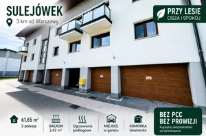 Mieszkanie trzypokojowe 61,57 m², Sulejówek, gen. Andersa, Sprzedaż