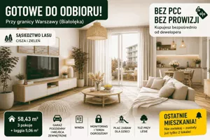Mieszkanie trzypokojowe 66,40 m², Jabłonna, Dereniowa, Sprzedaż