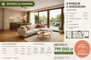 Mieszkanie czteropokojowe 77,01 m², Lesznowola, Sprzedaż