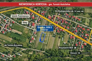 Działka 1 733,00 m², Niewodnica Korycka, Dobra, Sprzedaż