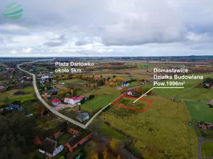 Działka 1 996,00 m², Domasławice, Sprzedaż