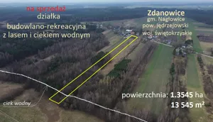 Działka budowlano-rekreacyjna  Zdanowice, gm. Nagłowice