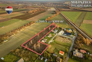 Działka 8 309,00 m², Miłoszyce, Boczna, Sprzedaż