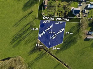 Działka 895,00 m², Borek, Sprzedaż