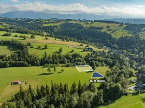 Działka 619,00 m², Gliczarów Dolny, Sprzedaż