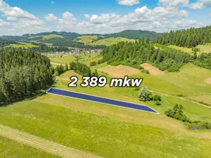 Działka 2 389,00 m², Niedzica, Kąciki, Sprzedaż