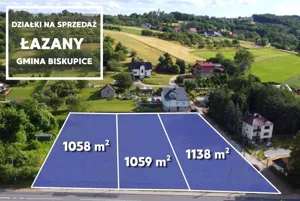 Działka 1 058,00 m², Łazany, Sprzedaż
