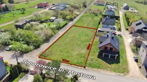 Działka 1 296,00 m², Toporowice, Mostowa, Sprzedaż