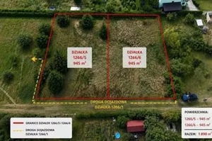 Działka 945,00 m², Dolice, Pyrzycka, Sprzedaż