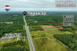 Działka 16 100,00 m², Zielona Góra, Racula-Grabowa, Sprzedaż