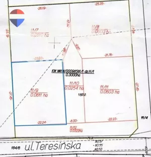 Działka 611,00 m², Ruda, Teresińska, Sprzedaż