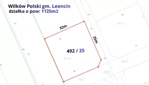 Działka 1 125,00 m², Wilków Polski, Sprzedaż