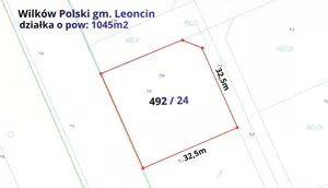 Działka 1 045,00 m², Wilków Polski, Sprzedaż