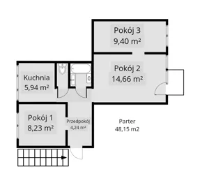 Sprzedam 3 pokoje na parterze 48m² w Zgierzu