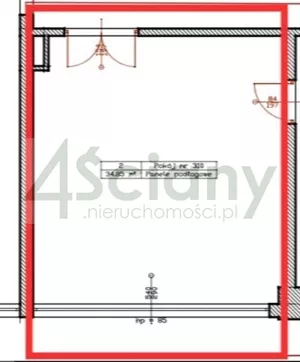 Biuro 34,85 m², Warszawa, Mokotów, Wynajem
