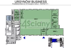 Biuro 330,00 m², Warszawa, Ursynów, Wynajem