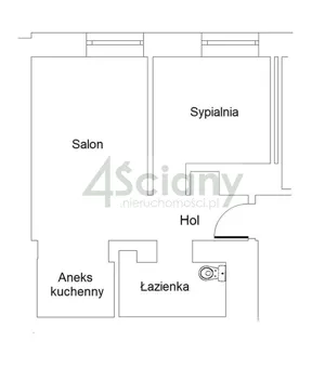 Mieszkanie dwupokojowe 38,00 m², Warszawa, Bielany, Aleja Zjednoczenia, Sprzedaż