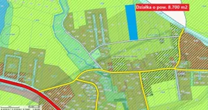 Działka 8 700,00 m², Stramnica, Sprzedaż