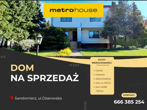 Dom wolnostojący 252,00 m², Sandomierz, Ożarowska, Sprzedaż