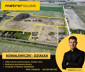 Działka 3 300,00 m², Kowalewiczki, Sprzedaż