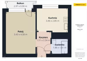 Mieszkanie jednopokojowe 32,60 m², Mysłowice, Górnicza, Sprzedaż