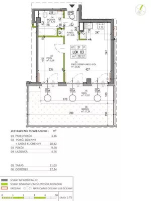 Mieszkanie dwupokojowe 38,52 m², Warszawa, Białołęka, Sprzedaż