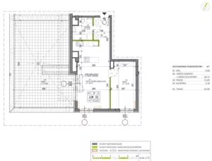 Mieszkanie dwupokojowe 53,83 m², Warszawa, Białołęka, Sprzedaż