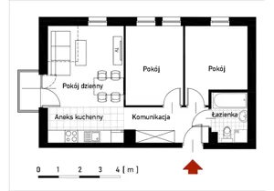 Mieszkanie trzypokojowe 47,90 m², Skierniewice, Prymasowska, Sprzedaż