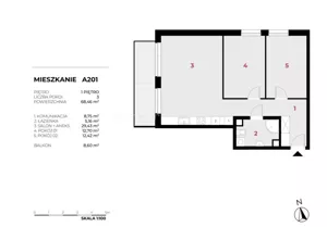 Mieszkanie trzypokojowe 68,46 m², Warszawa, Wesoła, Sprzedaż